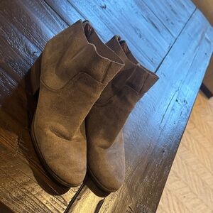 Grey Suede Ankle Boots